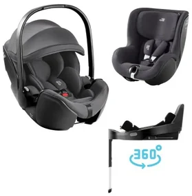 Autosedačka set Baby-Safe Pro + Vario Base 5Z + autosedačka Dualfix 5z Classic - deep grey
