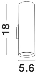 LED nástenné svietidlo Nosa 56 biele