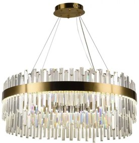 LED Stmievateľný luster na lanku LED/110W/230V 3000-6500K zlatá + diaľkové ovládanie