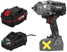 Parkside Performance®  Aku rázový uťahovák 20 V Passp 20-Li C4 + Akumulátor 20 V/4 Ah + Rýchlonabíjačka 20 V/4,5 A  (800011863)