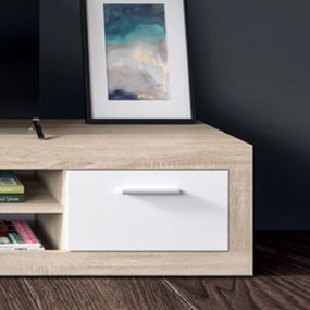 Sconto Obývacia stena SHARK MINI dub sonoma/biela