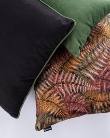 Sada 3 dekoračných vankúšov Fern Flower maroon II