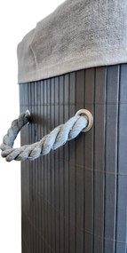 TRENDIE Bambusový kôš na prádlo 72l šedý + DARČEK