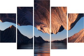 Obraz - 3D útesy (150x105 cm)