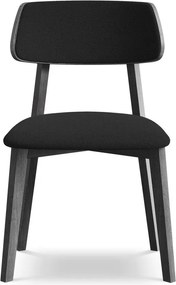 Čierna jedálenská stolička z masívneho dreva Niu – Makamii