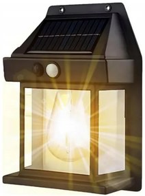 Solárna záhradná nástenná lampa Solar Interaction YX-777 - čierna