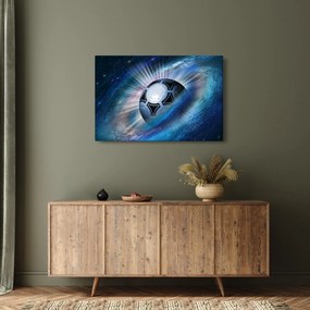 Obraz - Futbalová lopta vo vesmíre (90x60 cm)