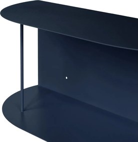 Tmavomodrá poschodová kovová polica 80 cm Lina – noo.ma