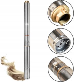 Ponorná Pumpa Do Studne 3" Proti Piesku 550 W 50 L/min 95 M Vody S Rotormi