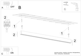 Thoro Lighting Stropné svietidlo SOREN schwarz LED 4000K