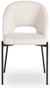 PROXIMA.store - Čalúnená glamour stolička BROS FARBA: béžová, FARBA NÔH: čierna