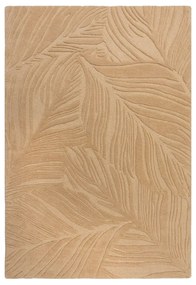 Svetlohnedý vlnený koberec Flair Rugs Lino Leaf, 160 x 230 cm