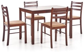 Halmar Jedálenský set New Starter, stôl + 4 stoličky, espresso