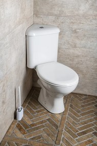 Aqualine Aqualine, CLIFTON Rohový WC kombi misa s nádržkou vrátane splachovacej súpravy, biela, FS1PK