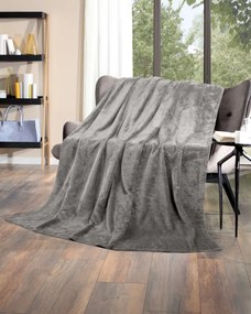Flanelová deka Cashmere Dots 220x240 cm, šedá