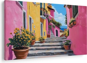 Obraz - Ružová ulička (90x60 cm)