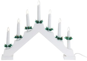 Vianočný svietnik Candle Bridge biela, 7 LED