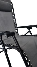 TRENDIE Záhradné ležadlo sivé