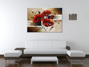 Gario Ručne maľovaný obraz Poľný mak Rozmery: 100 x 70 cm