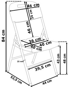 Skládací cateringová židle WOODLAN černá