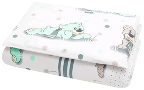 2-dielne posteľné obliečky New Baby 90/120 cm sivý medvedík