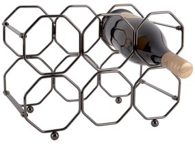 Sivý kovový skladací držiak na víno PT LIVING Honeycomb
