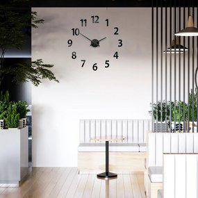 Nástěnné samolepící hodiny Amadeus 75 cm černé