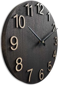 SENTOP | Dizajnové nástenné hodiny z masívneho dreva I SENTOP MAS017-3169-hands/black analógové