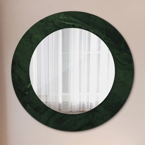 Okrúhle ozdobné zrkadlo Zelený mramor fi 50 cm