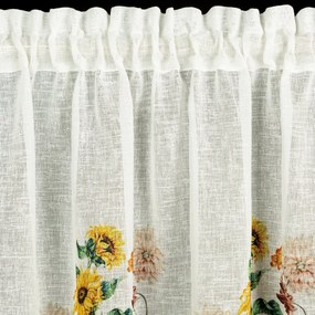 KRÁTKA ZÁCLONA NA PÁSKE ADELA 150X60 CM KVETY