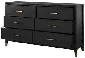 Čierna komoda CosmoLiving by Cosmopolitan Westerleigh, 144 x 85 cm