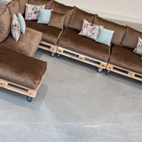 Golden Garden Paletové sedenie GG91/1 - Podsedáky a Vankúše "FIT IN" 120cm x 80cm x 15cm - penový granulát - capuccino