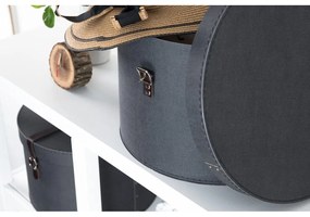 Súprava 2 čiernych škatúľ Bigso Box of Sweden Rut