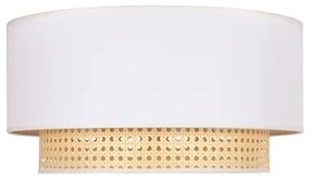 Duolla - Stropné svietidlo BOHO 1xE27/15W/230V pr. 45 cm krémová/ratan