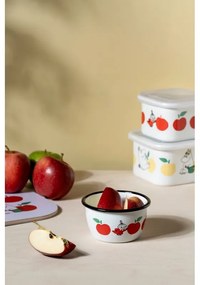 Miska Moomin  Joyful Apples 0,3l, smalt / bielo-červená