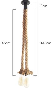 HADEX Závesné lanové svietidlo 150cm, 2xE27