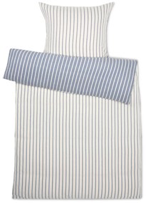 Flanelová posteľná bielizeň, pásikavá, modrá, štandardná veľkosť