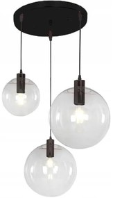 Stropné svietidlo Lassi Black transparentné