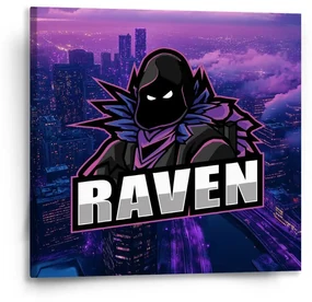 Sablio Obraz FORTNITE RAVEN Steampunk mesto - 50x50 cm