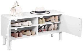 Skrinka na topánky VASAGLE s dvojkrídlovými dvierkami LHS051W01