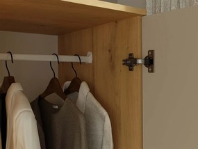 Šatní skříň Malwa SS-90 cm dub artisan/kašmír