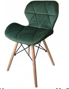 TRENDIE Jedálenská stolička SKY zelená - škandinávsky štýl