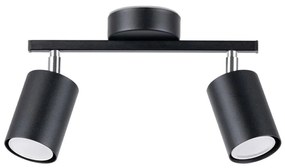 Sollux SL.1127 - Bodové svietidlo LEMMI 2xGU10/40W/230V čierna