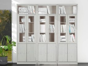 Biela vitrína z borovicového dreva 518x223 cm Anita – Støraa