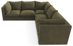 Khaki rohová pohovka Manao – Makamii