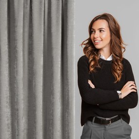 ZÁVES NA PÁSKE VANI 140X270 CM SIVÁ