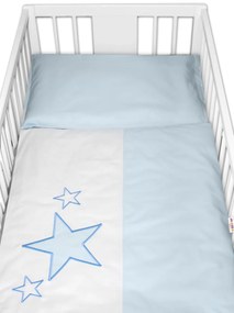 Baby Nellys Obliečky do postieľky Baby Stars - modré 120x90