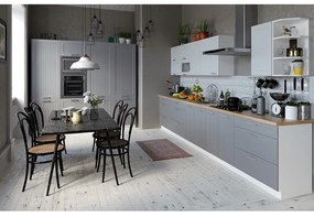 Kuchyňa Julia - svetlosivá / biela