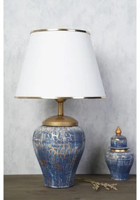 Stolná lampa 1xE27/40W/230V modrá/zlatá