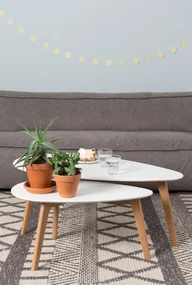 WL-Living Drop biele stolíky do obývačky